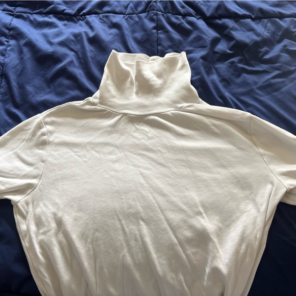 Lands’ End Classic White Kids Long Sleeve Turtleneck Shirt, Size L 14/16 - Picture 7 of 9